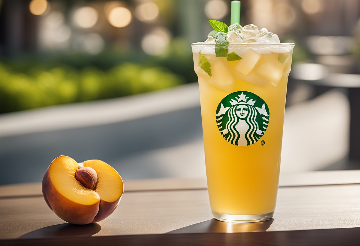 starbucks calories peach green tea lemonade